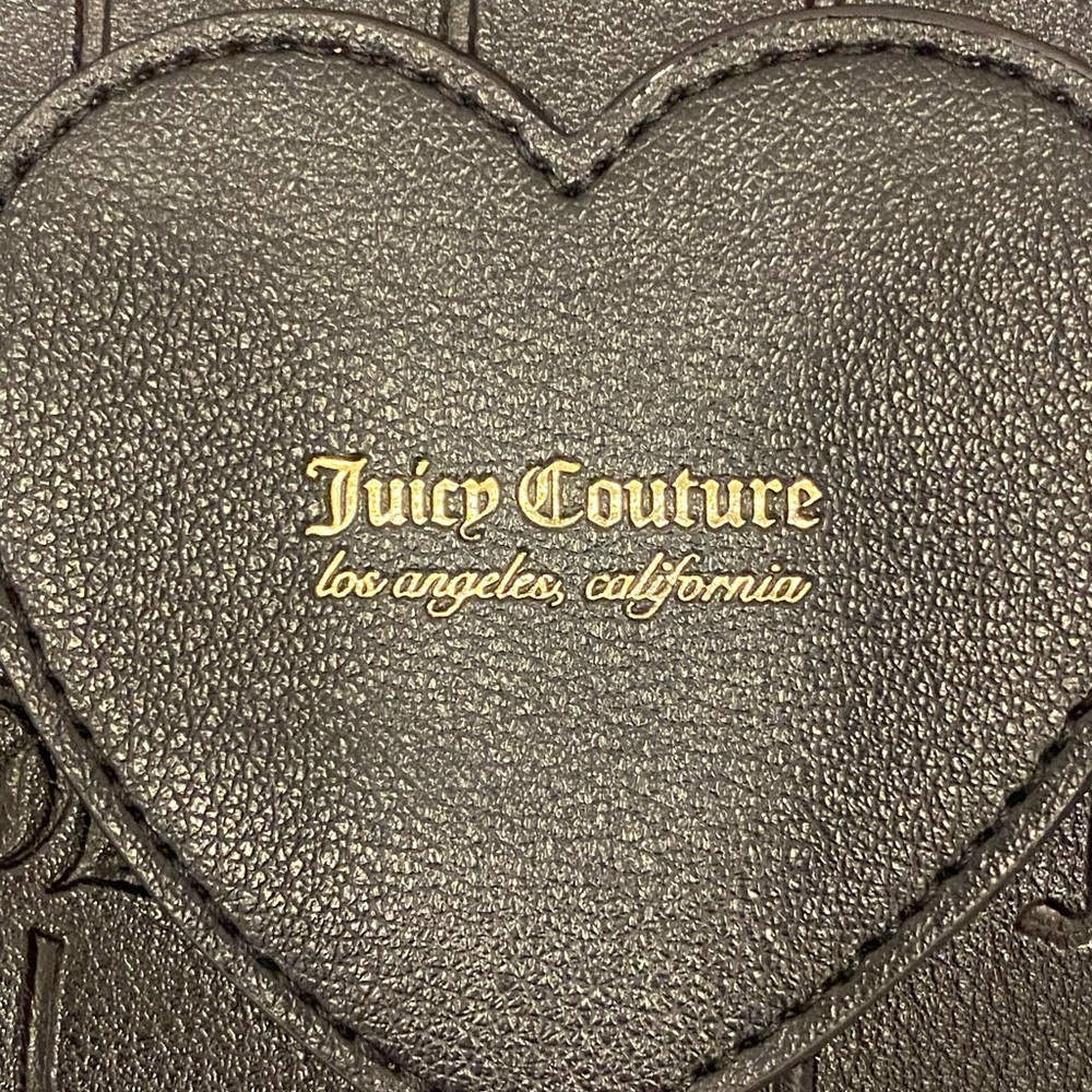 Juicy Couture Black Faux Leather Crossbody Bag with Gold Chain - Picture 6 of 11